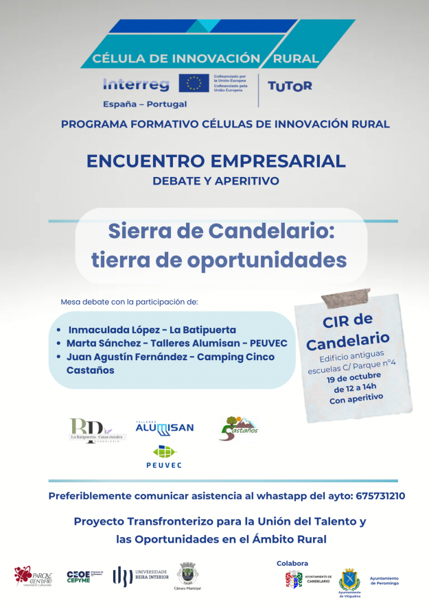 Candelario acolhe um encontro empresarial sobre as oportunidades da serra